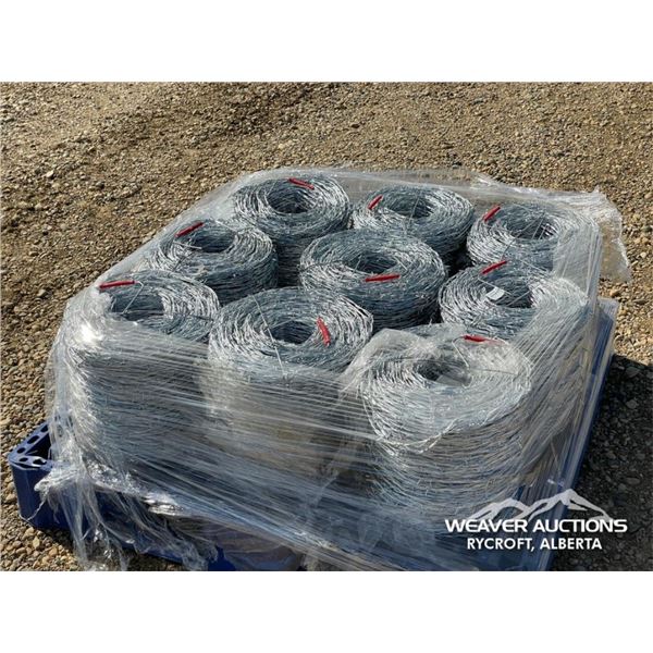 (9) ROLLS OF BARBED WIRE FENCING