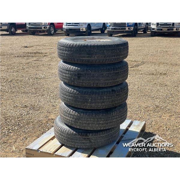 (5) CARLISLE 235/80R16 TIRES & RIMS