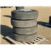 Image 2 : (4) MICHELIN 275/80R22.5 TIRES W/ ALUMINUM RIMS