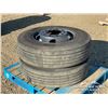 Image 1 : (2) MICHELIN 275/80R22.5 TIRES W/ STEEL RIMS