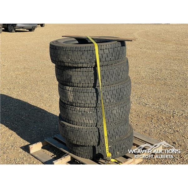 (6) CONTINENTAL 225/70R19.5 TIRES