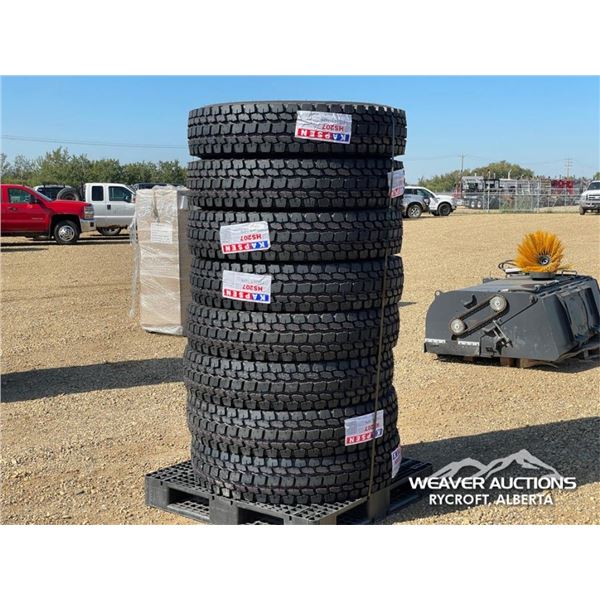 (8) KAPSEN 11R24.5 TRUCK TIRES
