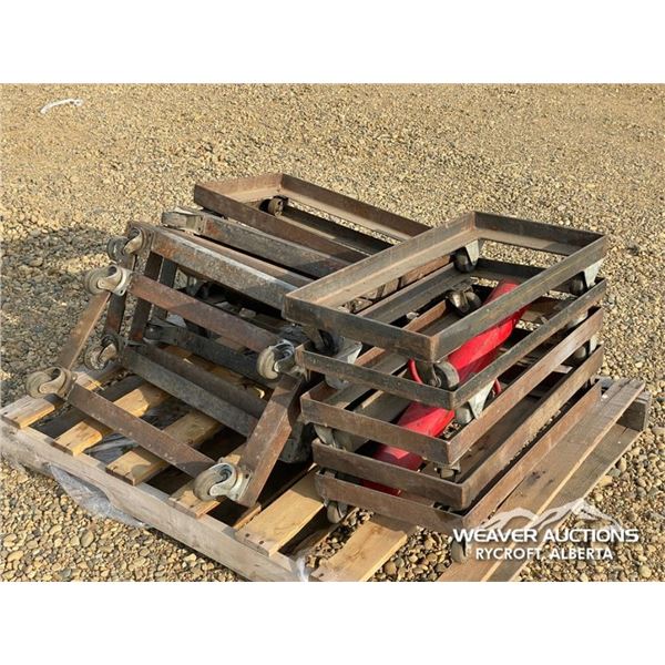 (13) CUSTOM MADE CRATE ROLLER STANDS