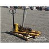 Image 2 : PALLET JACK & (2) FLOOR JACKS W/ JACK STANDS