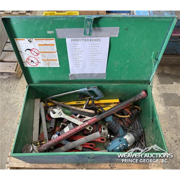 PIPE FITTER BOX,GRINDER,DRILL,HEAT GUN