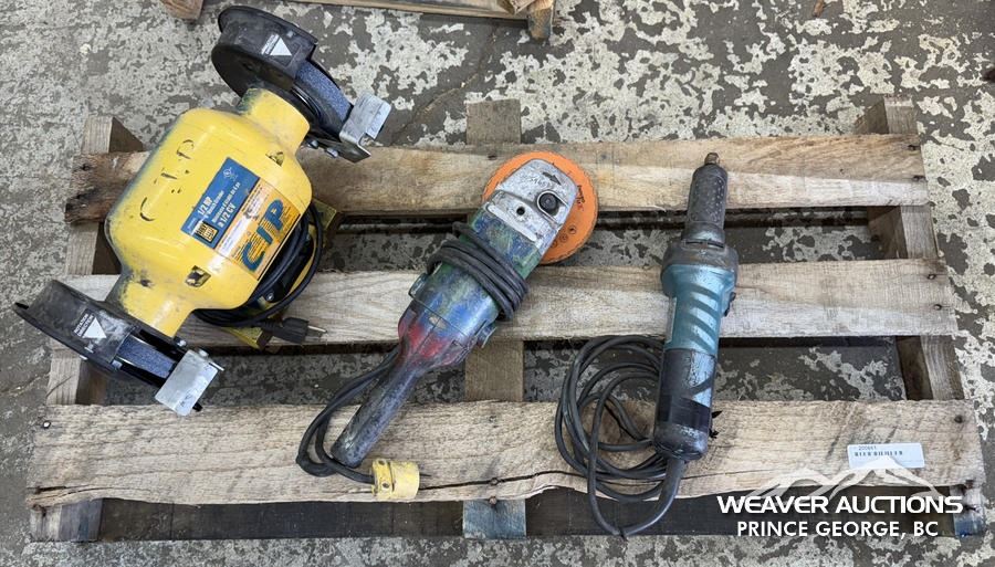 BENCH GRINDER, ANGLE GRINDER, & HAND ROUTER - Weaver Bros. Auctions Ltd.