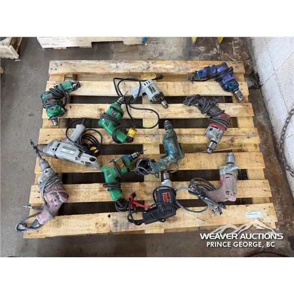 ASSORTMENT OF ELECTRIC DRILLS
