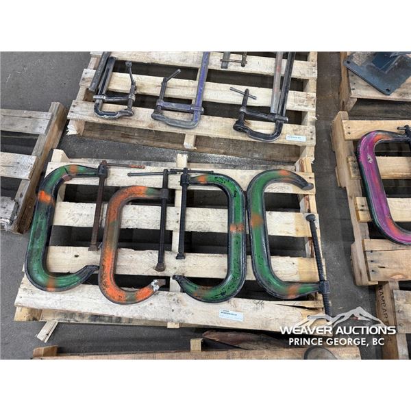 (4) LARGE C-CLAMPS