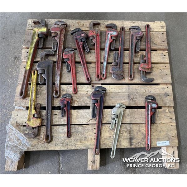 PALLET OF (15) PIPE WRENCHES