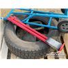 Image 10 : SHOP TROLLY W/WHEEL CHOCKS & SPARE TIRE