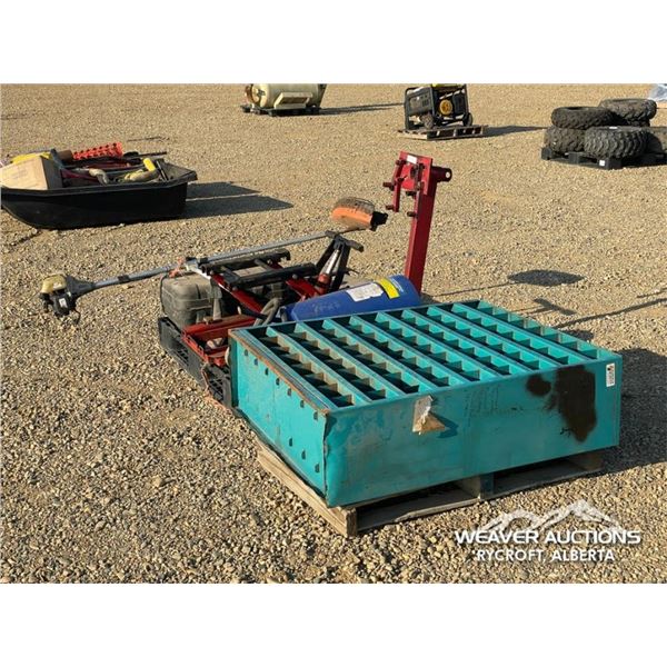 BOLT BIN W/ASSORTED SHOP TOOLS
