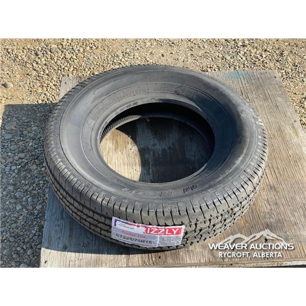 (1) GRIZZLY 225/75R15 TIRE