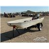 Image 1 : 12 FT. FIBERGLASS BOAT W HONDA 4HP MOTOR
