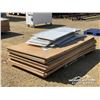 Image 2 : QTY OF 4 X 8 FT. PLYWOOD W/POLYCARBONATE SHEETS