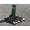 Image 2 : OIL DRUM W/ FUNNEL & LADDER