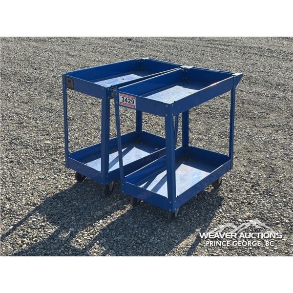 (2) BLUE HAND CARTS