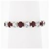 Image 6 : 18k White Gold 2.10 ctw Round Ruby Diamond Alternating Eternity Wedding Band Rin