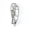 Image 5 : 10K White Gold 0.12 ctw Round Prong Diamond Polished Dual Open Heart Slide Penda
