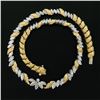 Image 5 : Vintage McTeigue & Co. Platinum & 18K Gold 14.1 ctw Marquise Diamond 16" Necklac