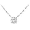 Image 1 : 0.93 ct. Diamond Solitaire Necklace - 14KT White Gold