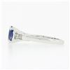 Image 7 : Vintage Platinum 1.48 ctw Round Sapphire Solitaire Diamond 3 Stone Engagement Ri