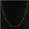 Image 3 : NEW 14K Gold 1.14 ctw Bezel Station Princess Diamond by the Yard Chain Necklace