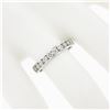 Image 3 : Classic 18k White Gold 0.54 ctw 9 Channel Set Round Diamond Wedding Band Ring