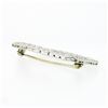 Image 5 : Antique Art Deco Platinum Old Euro & Mine Cut Diamond Open Geometric Brooch Pin