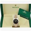 Image 8 : Mens 18K Two Tone Yellow Gold And Stainless Steel Black Index 41MM Datejust With
