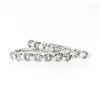 Image 4 : Pair of 14k White Gold 1.00 ctw Bar Set Round Brilliant Diamond Band Guard Rings