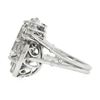 Image 6 : Vintage Platinum 5.1 ctw GIA Emerald Cut Baguette & Round Diamond Geometric Ring