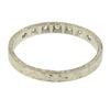 Image 6 : Antique 18K White Gold .08 ctw Pave Diamond Engraved Scroll Work Stack Band Ring