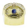Image 8 : Estate 18K Gold 10.72 ctw GIA Oval Sapphire & Diamond Statement Cocktail Ring
