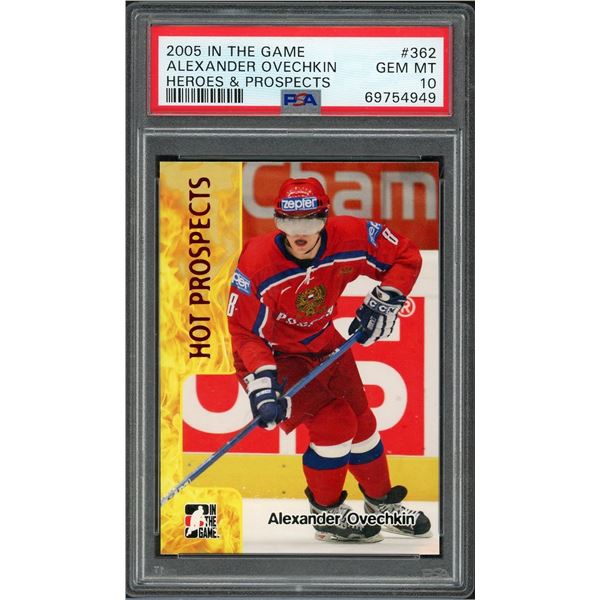 2005 In the Game Alexander Ovechkin Heroes & Prospects - PSA 10