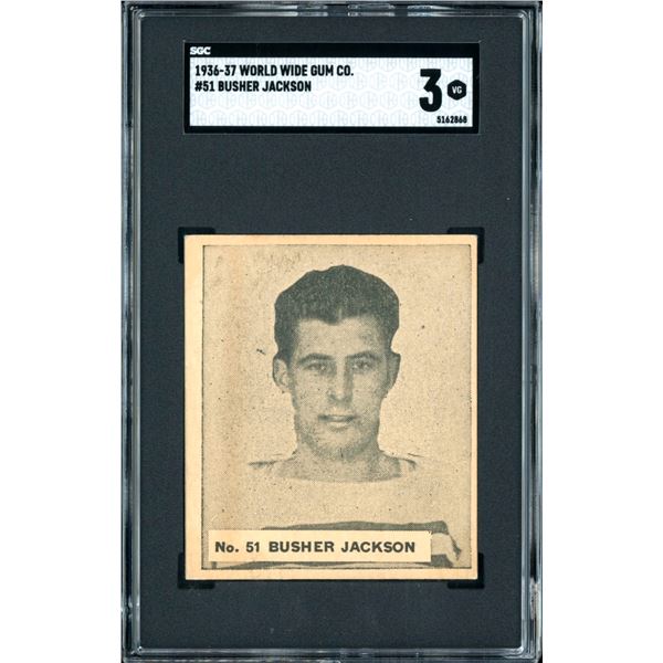 1937 World Wide Gum #51 Harvey "Busher" Jackson (SGC 3)