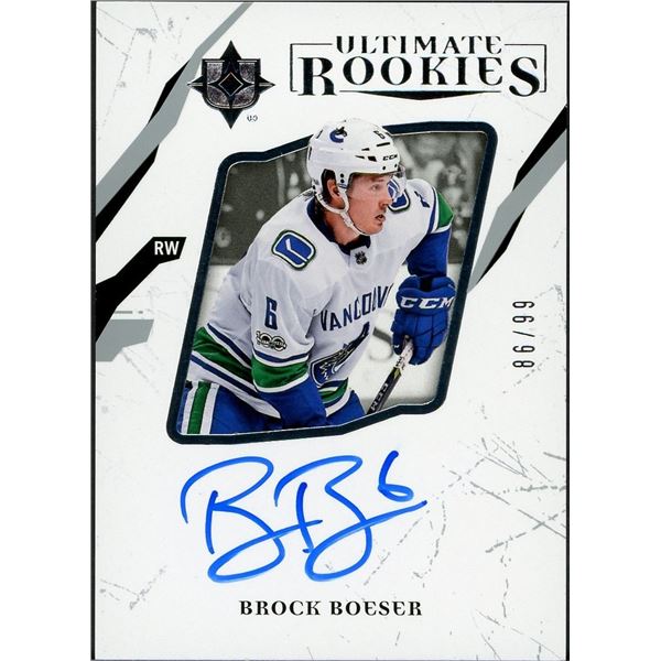 2017-18 Upper Deck Ultimate Collection Brock Boeser Ultimate Rookies Autograph #86/99