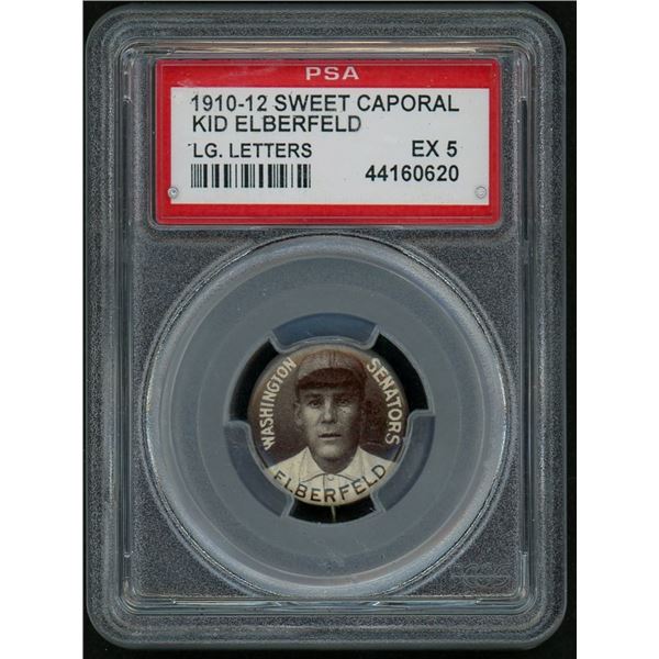1910-12 Sweet Caporal Pins - Kid Elberfeld (PSA 5)