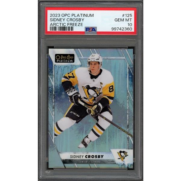 2023-24 OPC Platinum Sidney Crosby Arctic Freeze SSP #27/99 - PSA 10