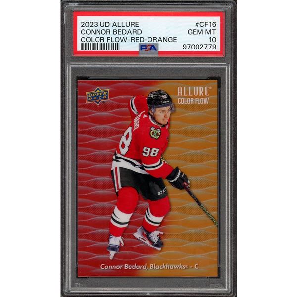 2023-24 Upper Deck Allure Connor McDavid Color Flow Red-Orange - PSA 10