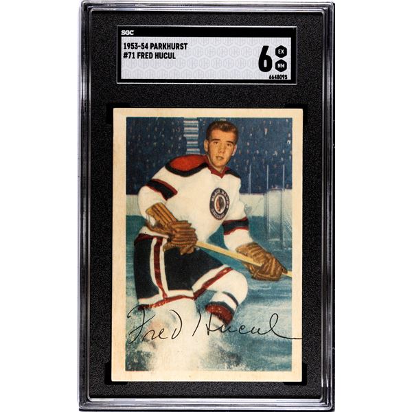 1953-54 Parkhurst #71 Fred Hucul (SGC 6)