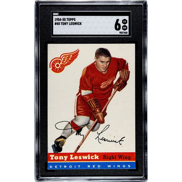 1954-55 Topps #45 Tony Leswick (SGC 6)