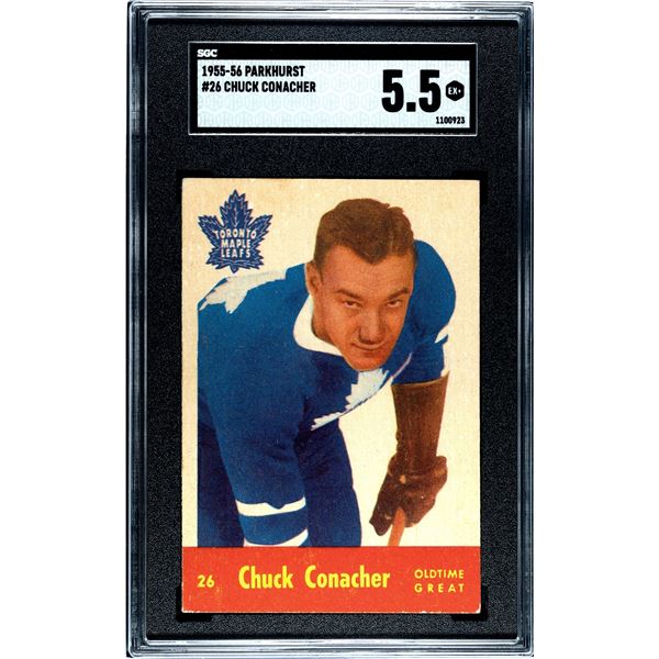 1955-56 Parkhurst #26 Charlie Conacher OTG (SGC 5.5)