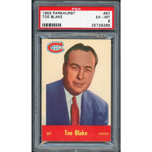 1955-56 Parkhurst #67 Toe Blake (PSA 6)