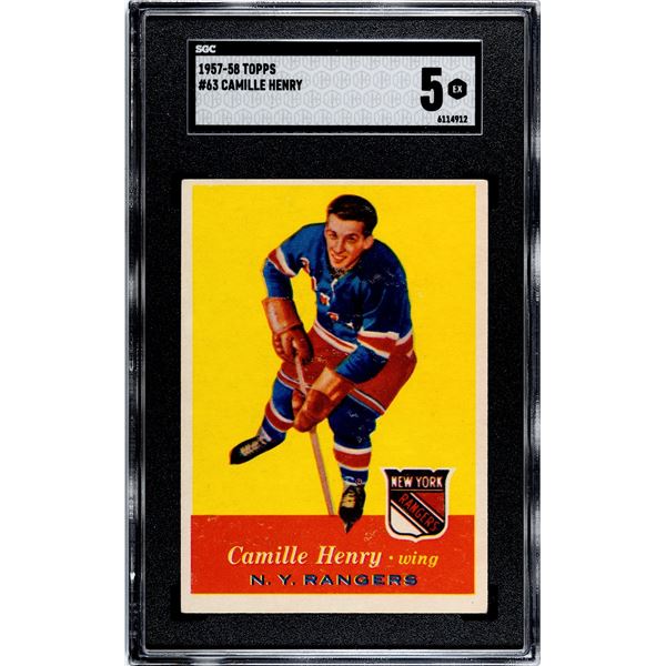 1957-58 Topps #63 Camille Henry (SGC 5)