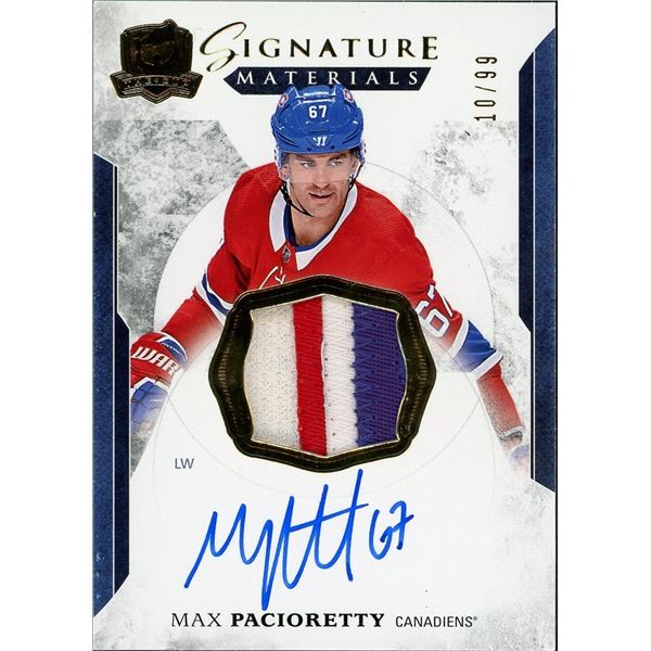 2017-18 Upper Deck The Cup Max Pacioretty SIgnature Materials #10/99
