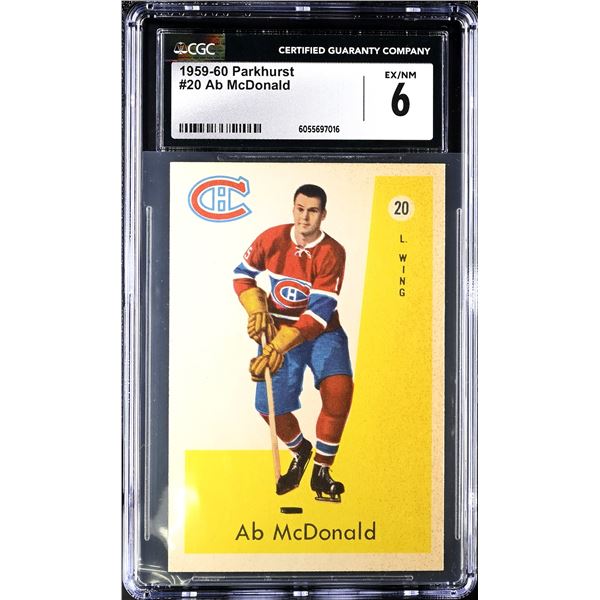 1959-60 Parkhurst #20 Ab McDonald (CGC 6)