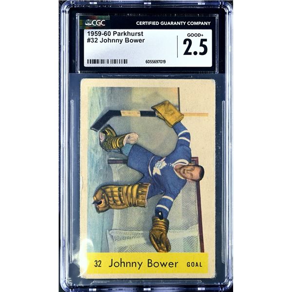 1959-60 Parkhurst #32 Johnny Bower (CGC 2.5)