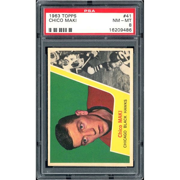 1963-64 Topps #41 Chico Maki (PSA 8)