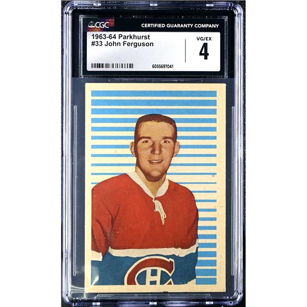 1963-64 Parkhurst #33 John Ferguson RC (CGC 4)