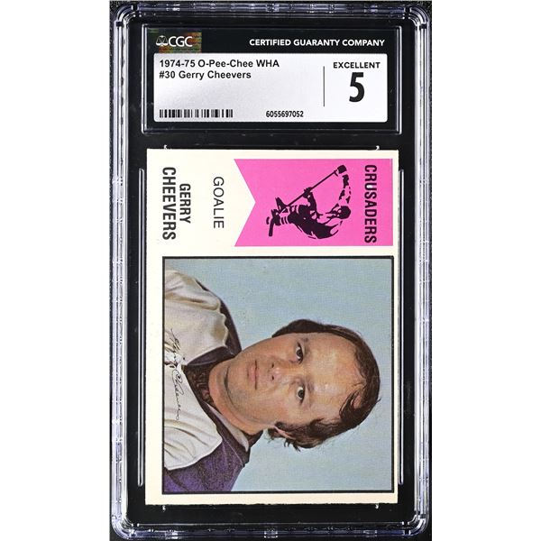 1974-75 O-Pee-Chee WHA #30 Gerry Cheevers (CGC 5)